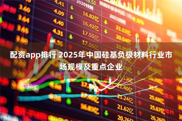 配资app排行 2025年中国硅基负极材料行业市场规模及重点企业