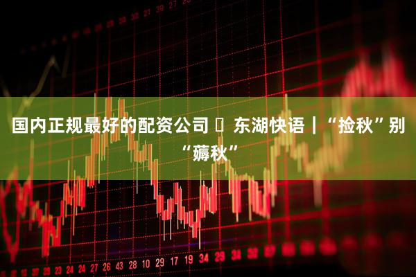 国内正规最好的配资公司 东湖快语|“捡秋”别“薅秋”
